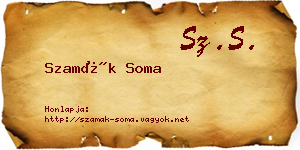Szamák Soma névjegykártya